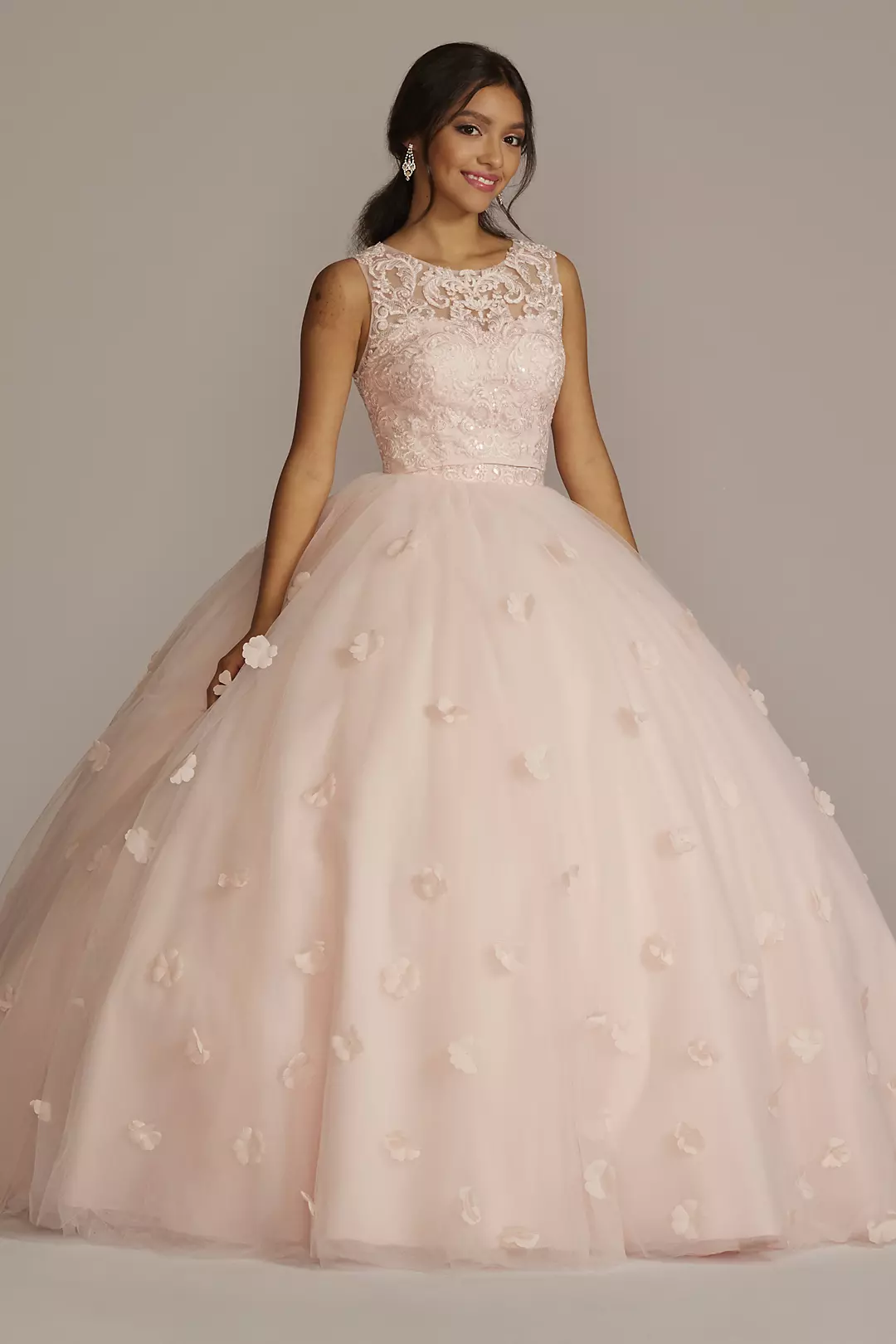 3-Piece Convertible Quince Dress with Heart Back - Image 5