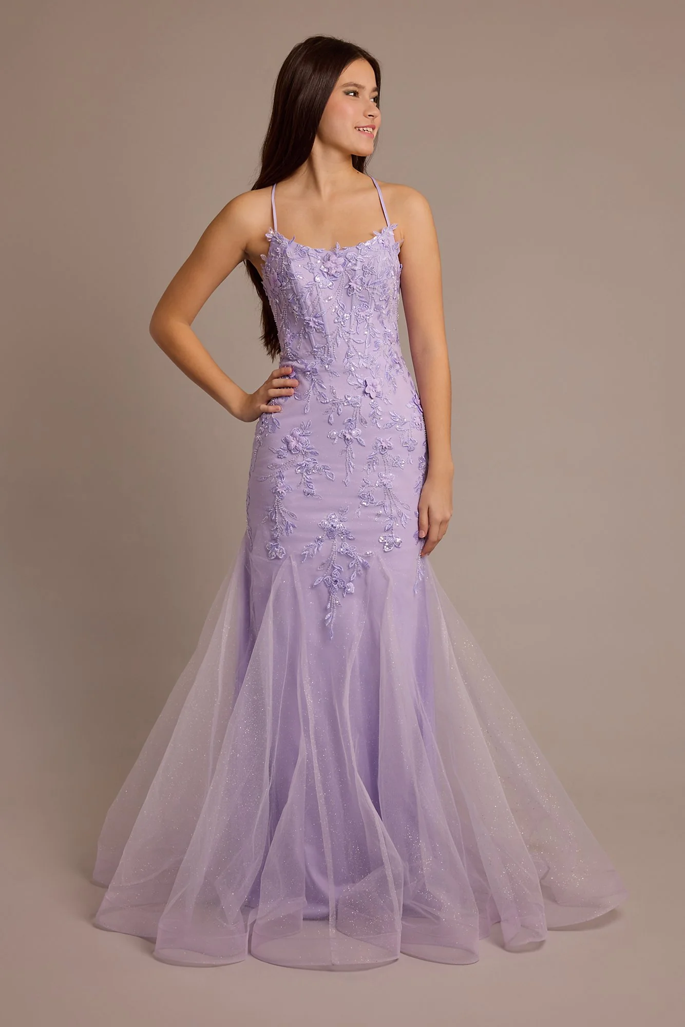 3D Floral Corset Mermaid Dress - Image 2
