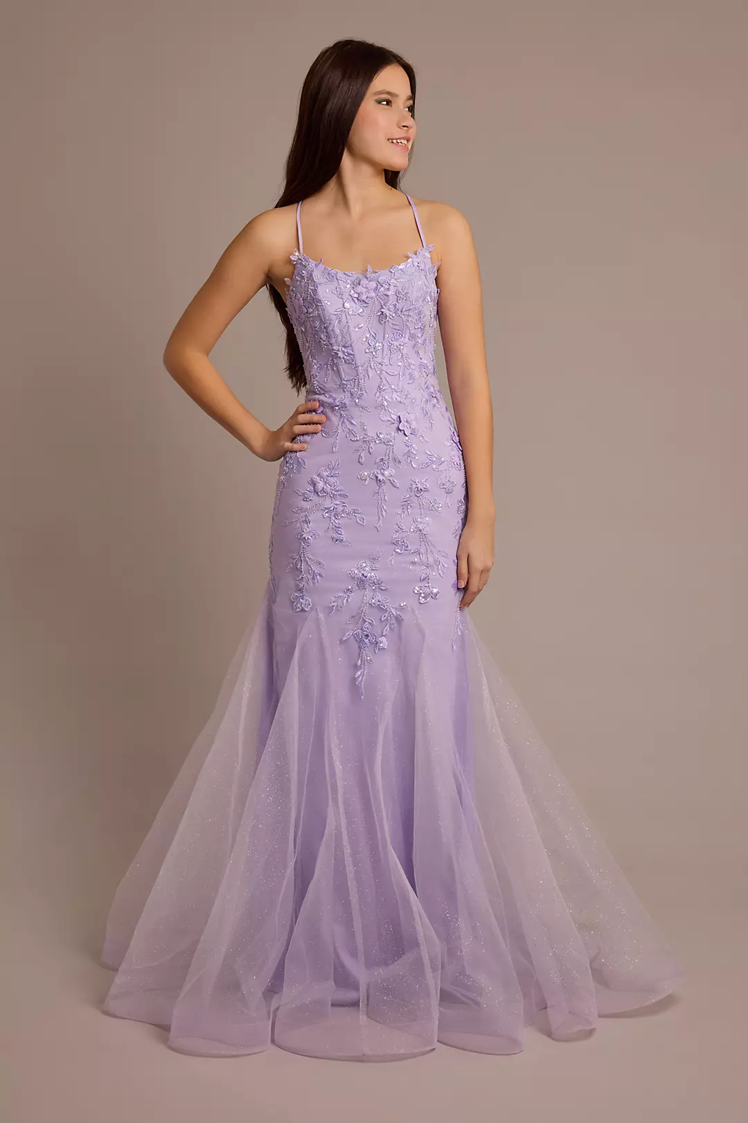 3D Floral Corset Mermaid Dress - Image 5