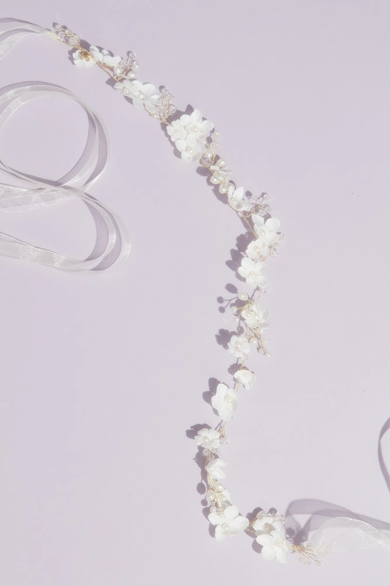 3D Floral Sash with Beads and Pearls