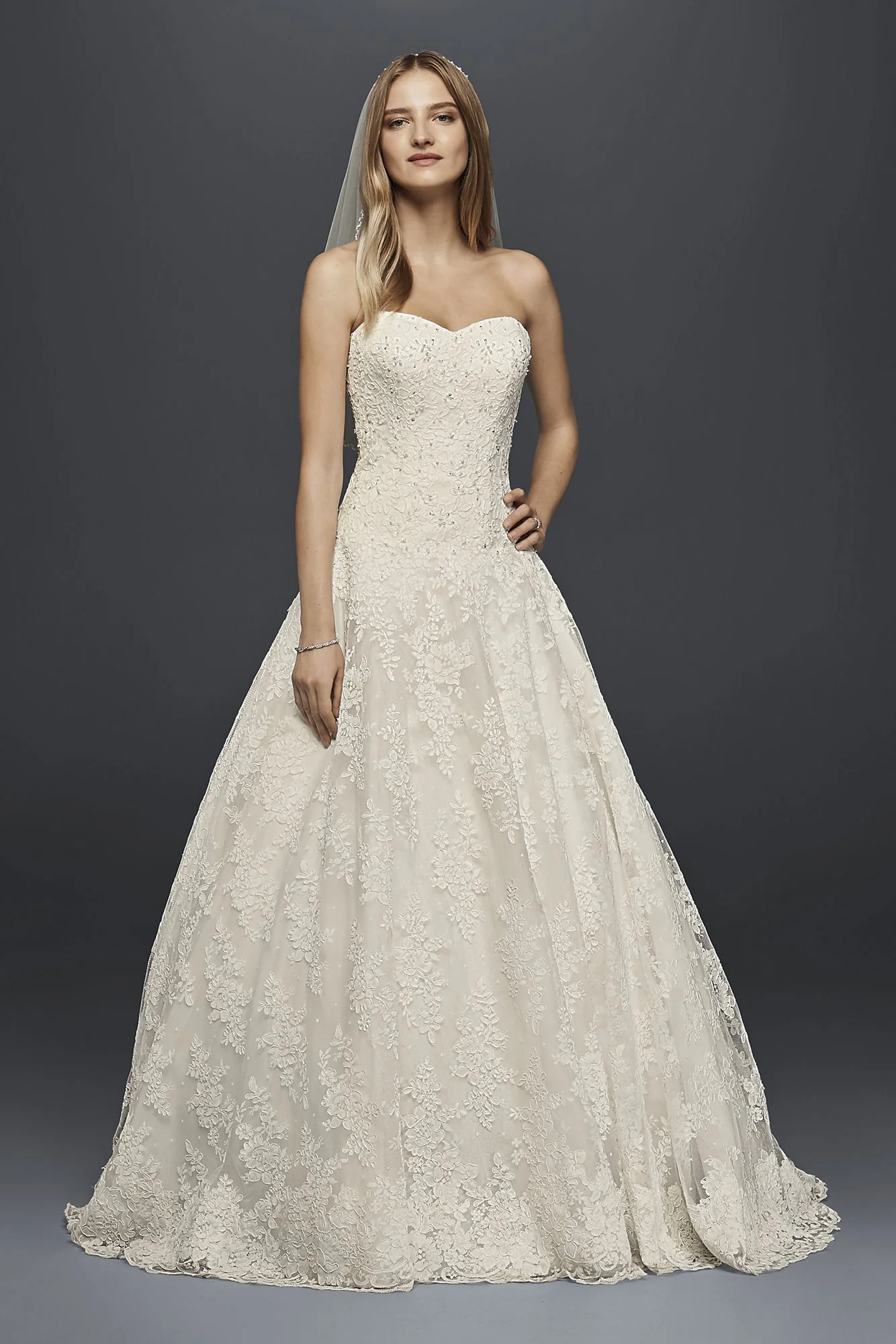 Allover Beaded Ball Gown Wedding Dress - Image 2