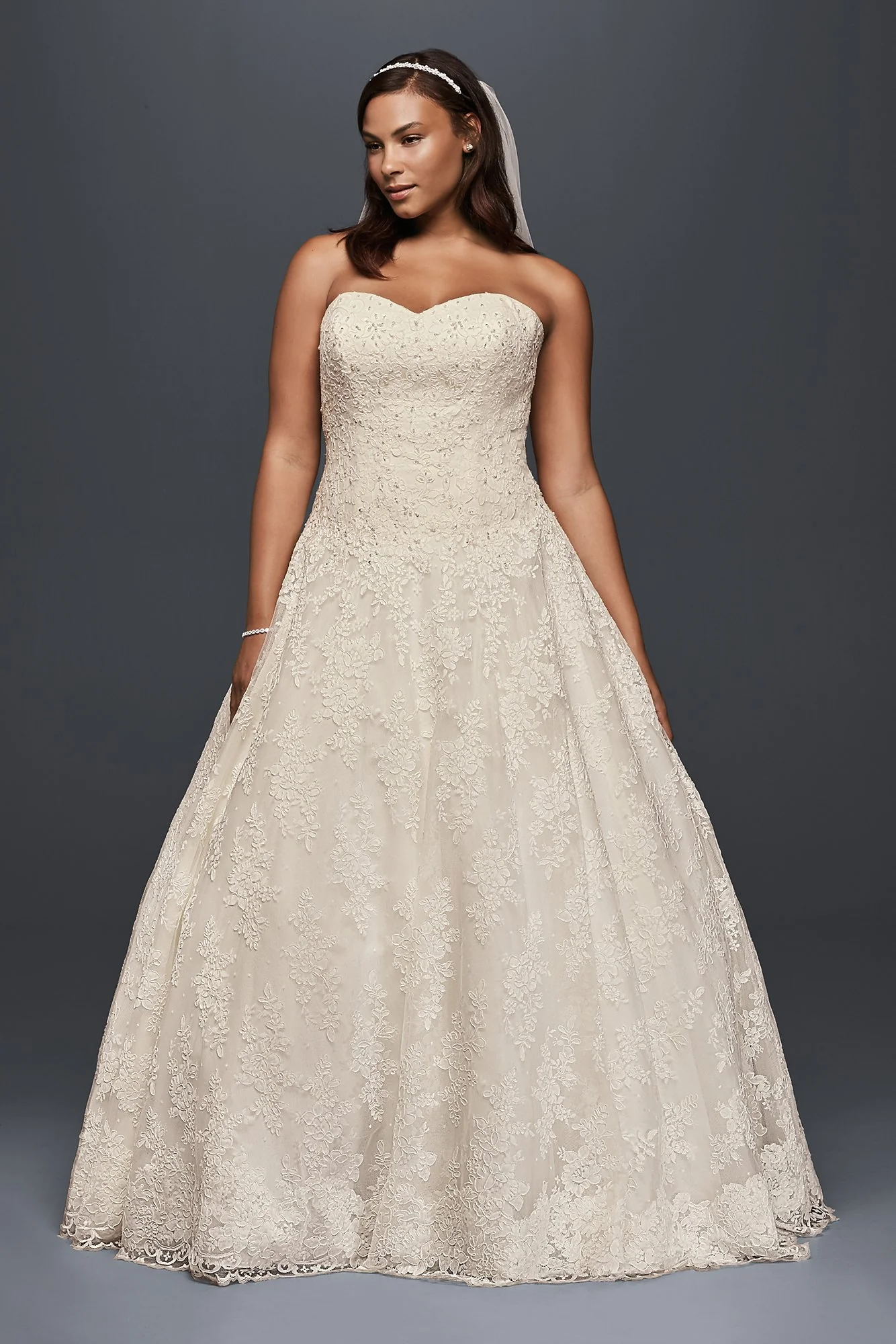 Allover Beaded Ball Gown Wedding Dress - Image 8