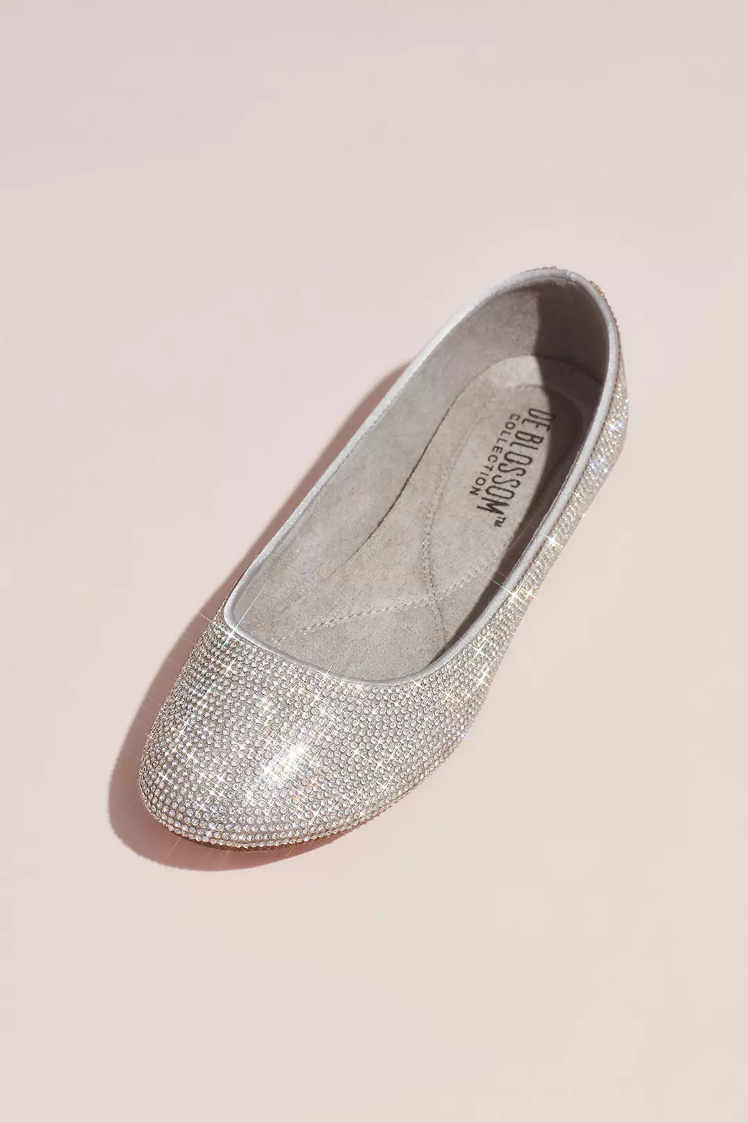 Allover Crystal Ballet Flats with Satin Piping - Image 2