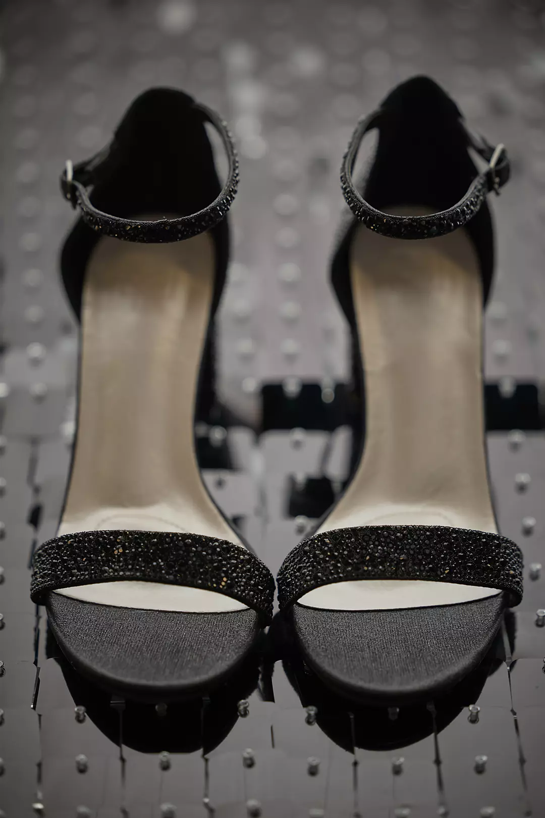 Allover Crystal Glitter Block Heel Sandals - Image 2