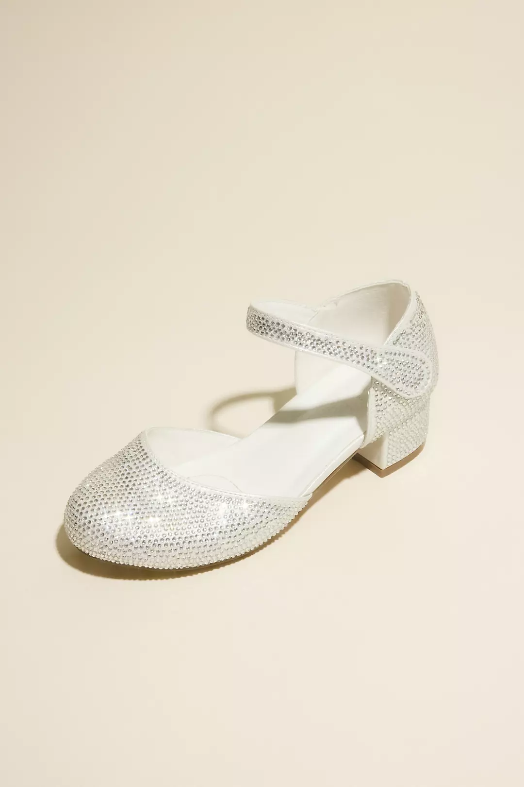 Allover Crystal Mary Jane Flower Girl Shoes - Image 3
