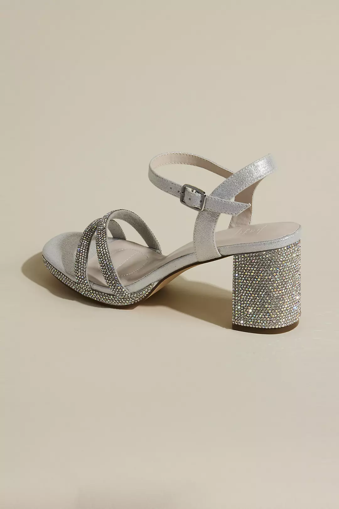 Allover Crystal Platform Block Heels - Image 3