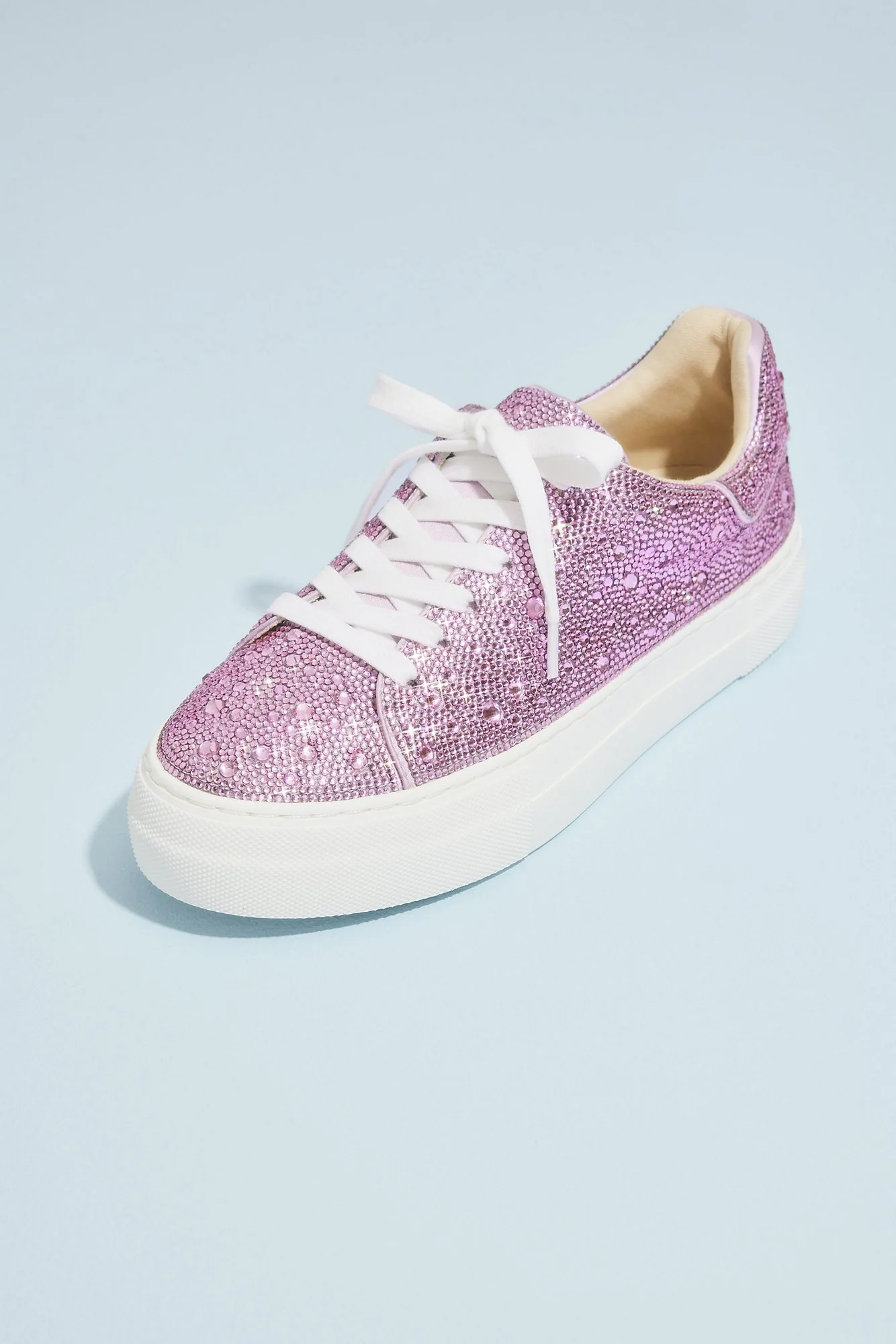 Allover Crystal Platform Sneakers - Image 2
