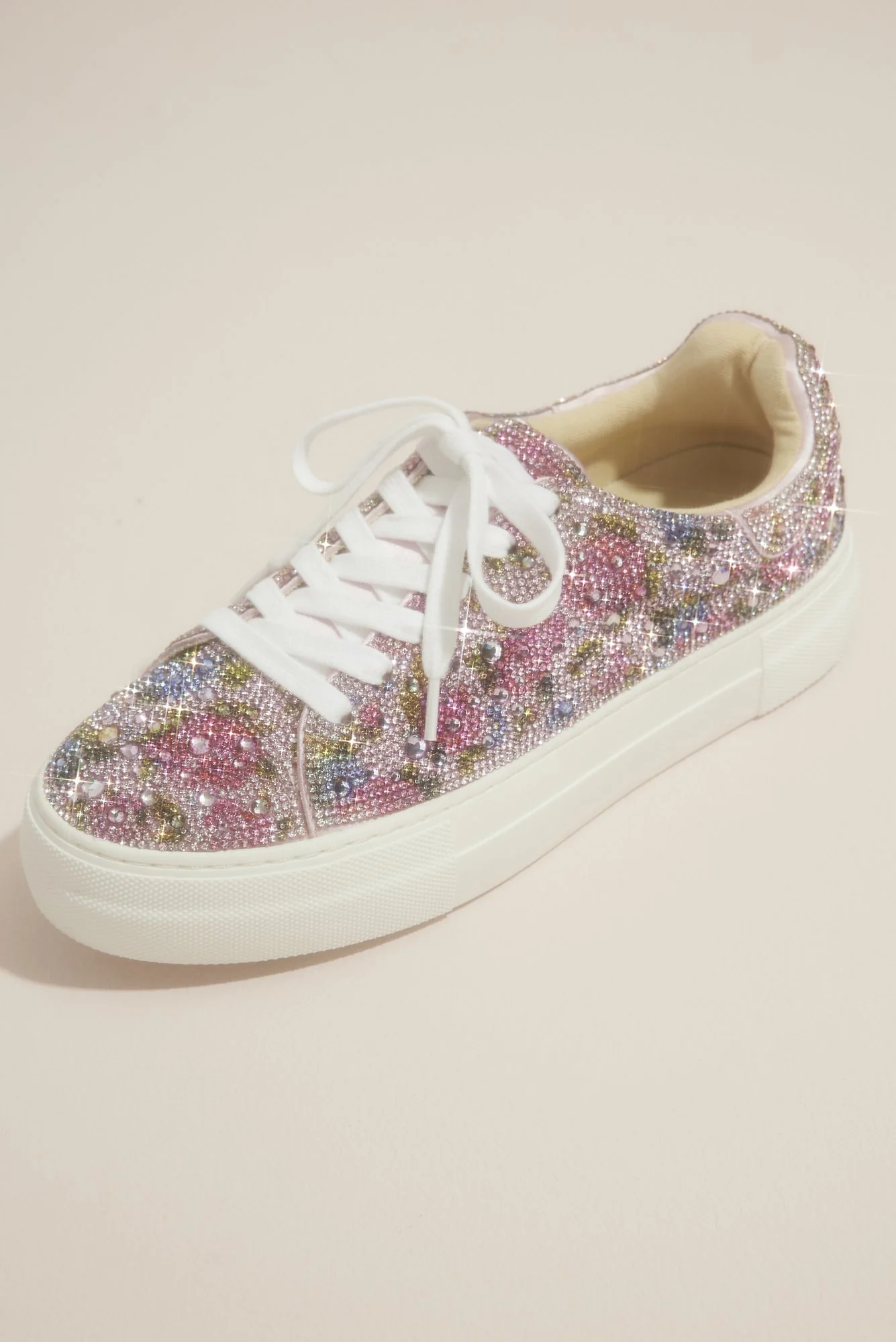 Allover Crystal Platform Sneakers - Image 3