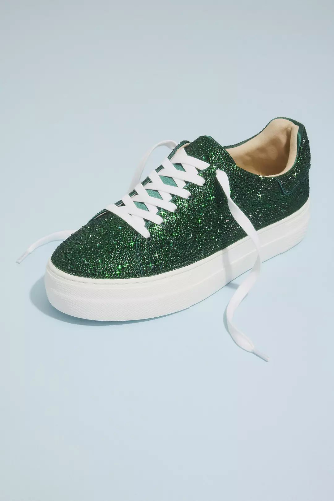 Allover Crystal Platform Sneakers - Image 5