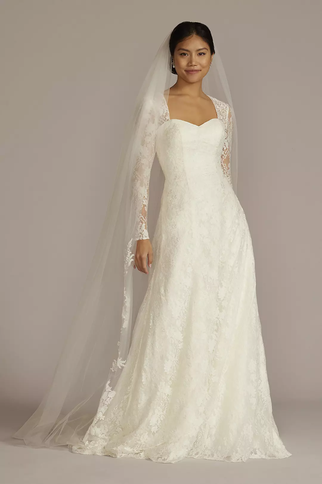 Allover Lace A-Line Strapless Wedding Dress - Image 9