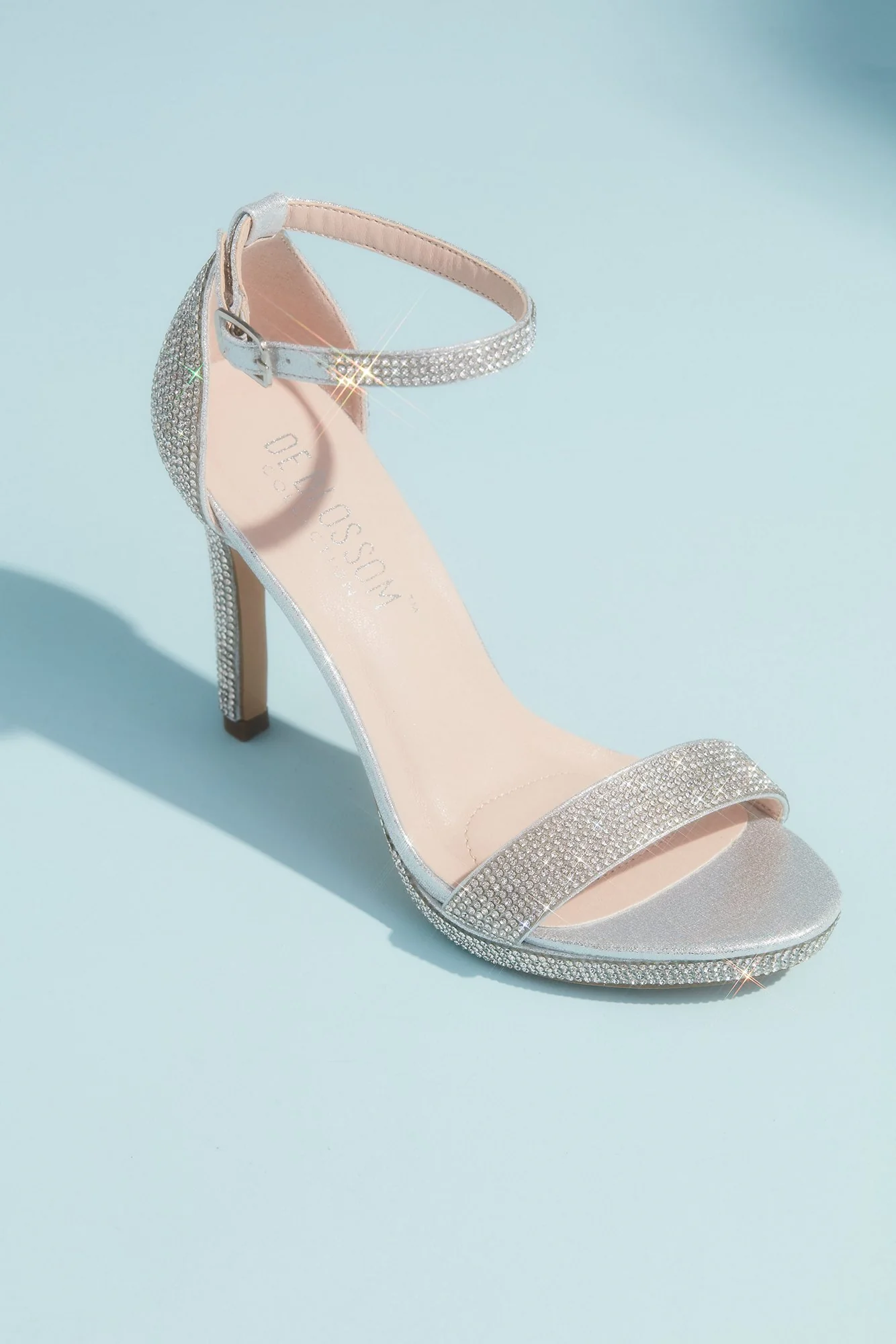 Allover Pave Crystal Ankle Strap Sandals