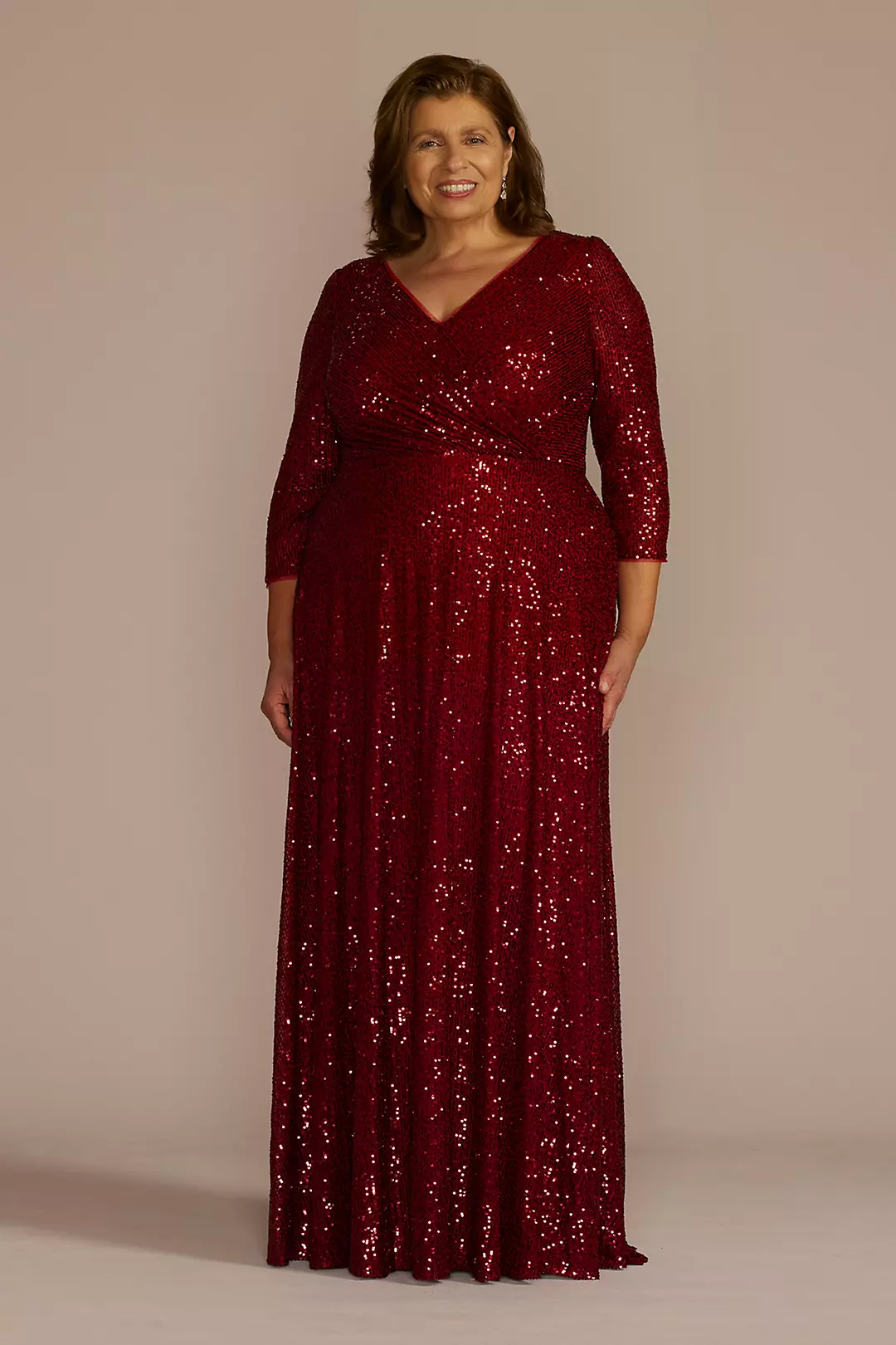 Allover Sequin A-Line Gown - Image 5