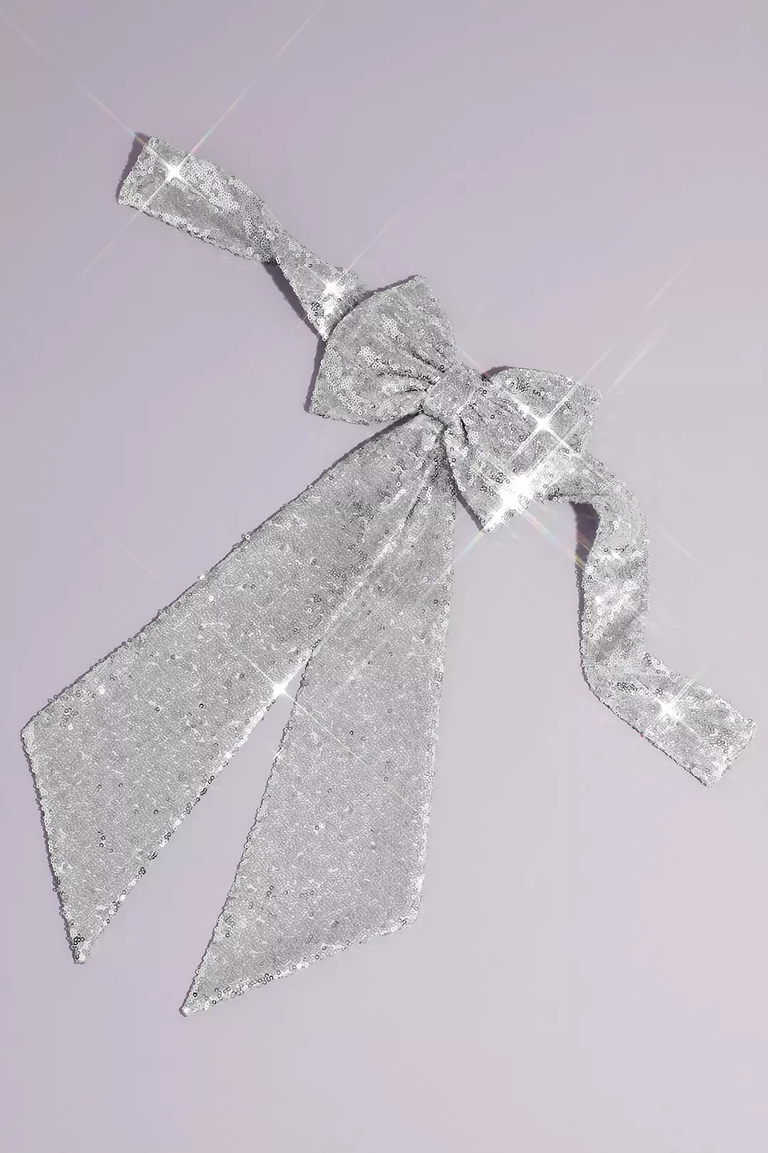 Allover Sequin Flower Girl Sash with Back Bow - Image 2