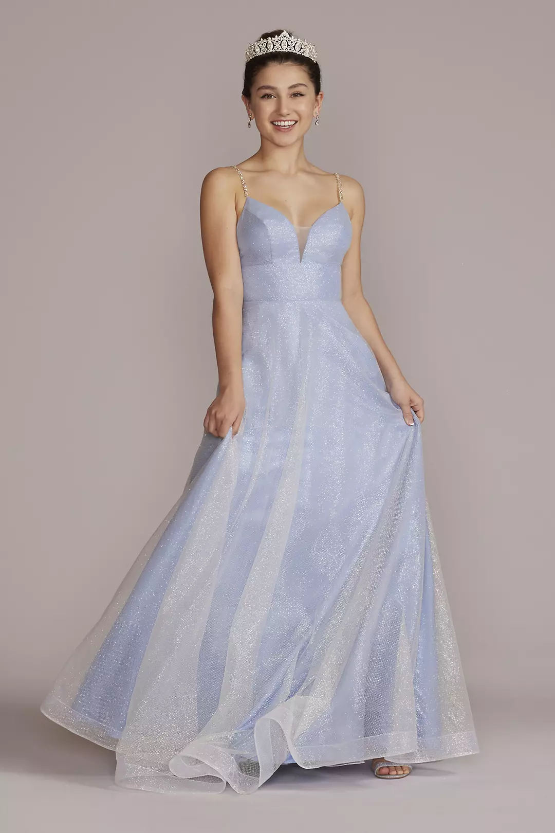 Allover Sparkle A-Line with Embellished Straps - Image 6