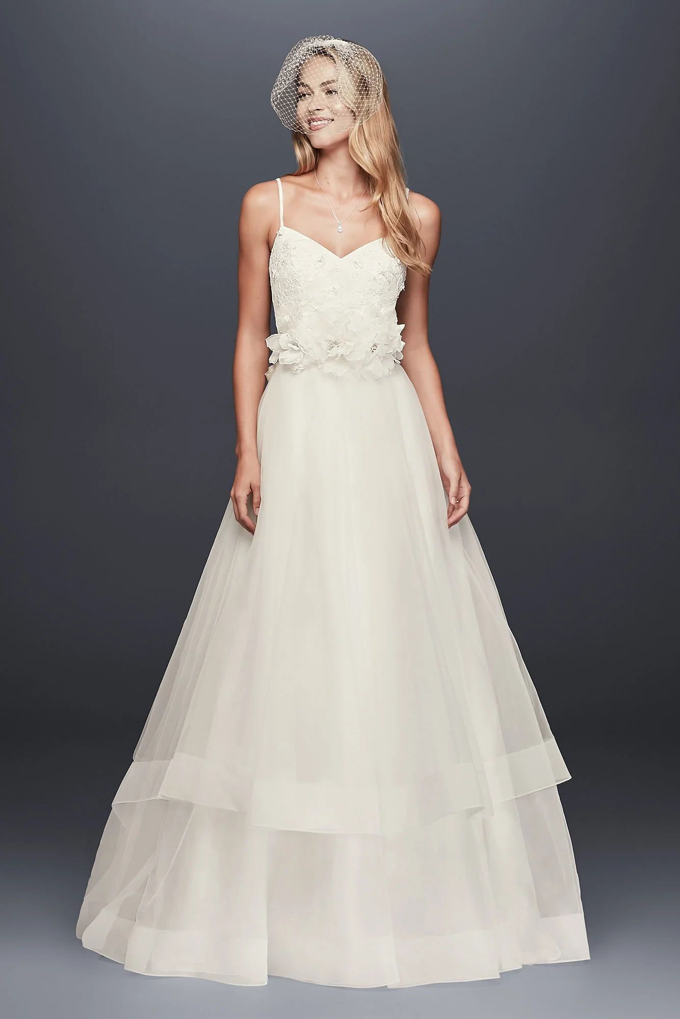 As-Is 3D Floral Bodice Ball Gown Wedding Dress - Image 3
