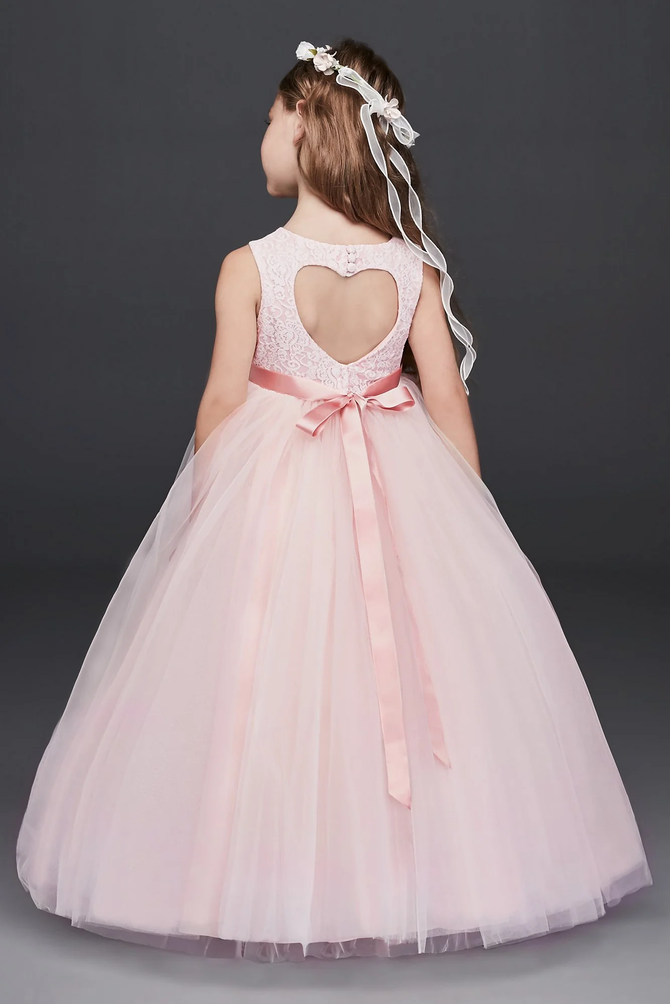 As-Is Ball Gown Flower Girl Dress with Cutout