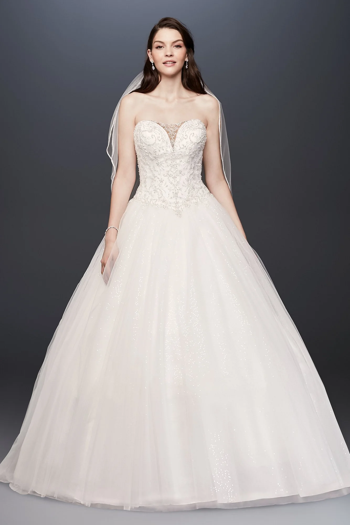 As-Is Beaded Illusion Bodice Gown Wedding Dress - Image 2