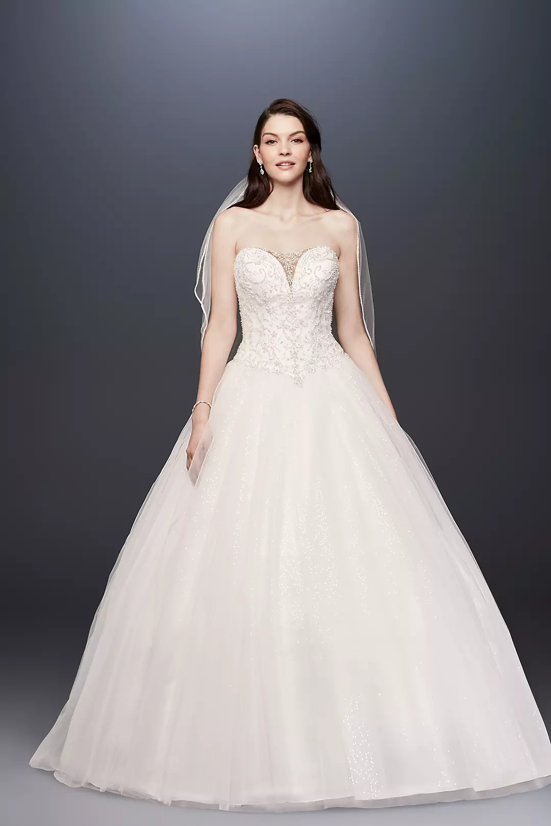 As-Is Beaded Illusion Bodice Gown Wedding Dress - Image 4