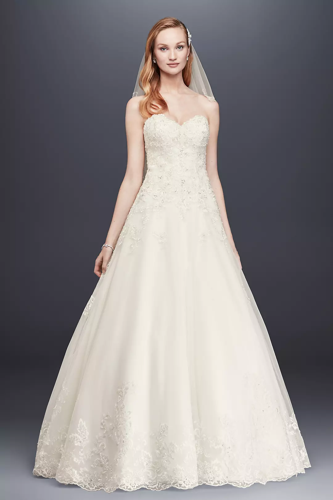 As-Is Beaded Lace-Tulle Ball Gown Wedding Dress - Image 5