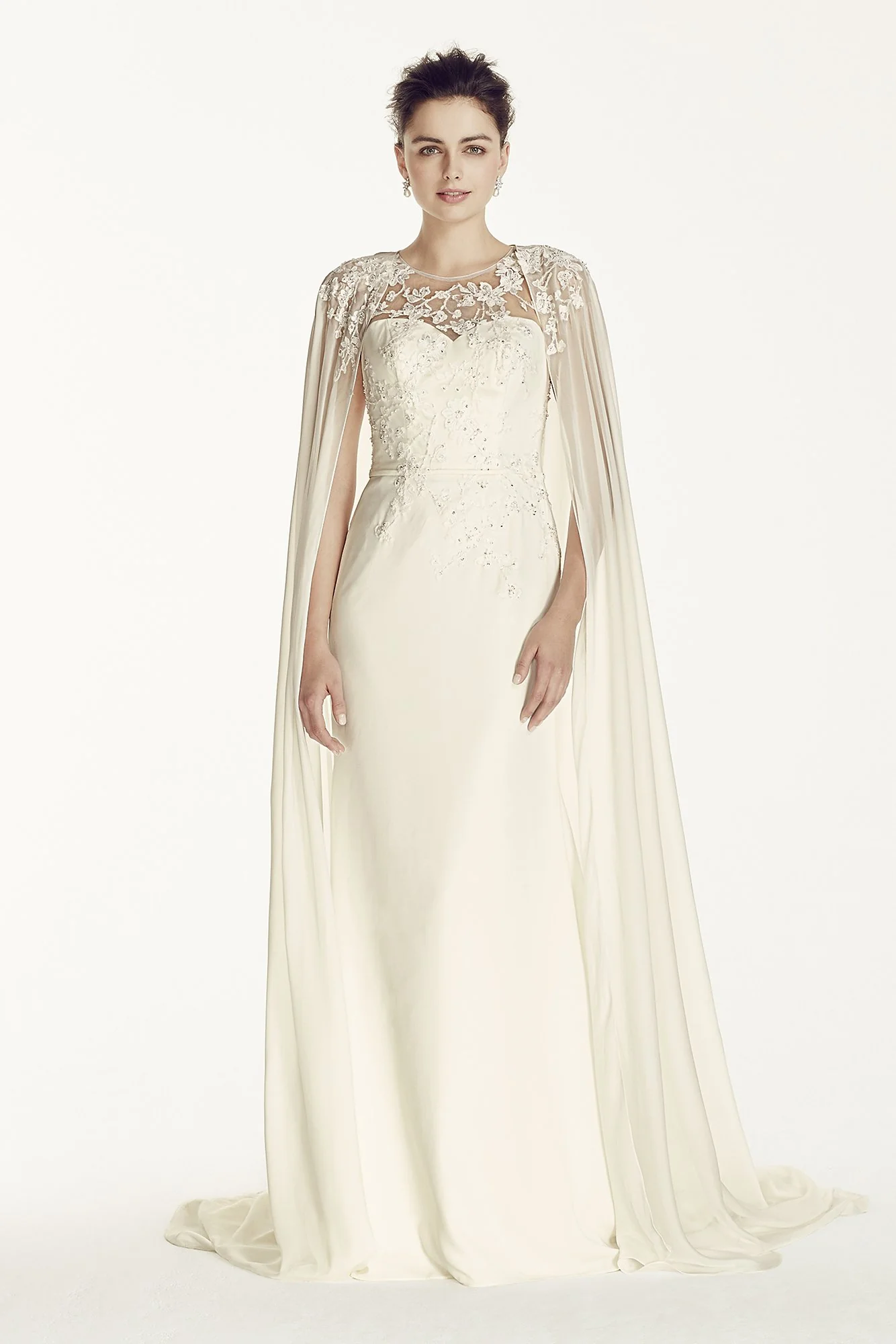 As-Is Crepe Wedding Dress - Image 2