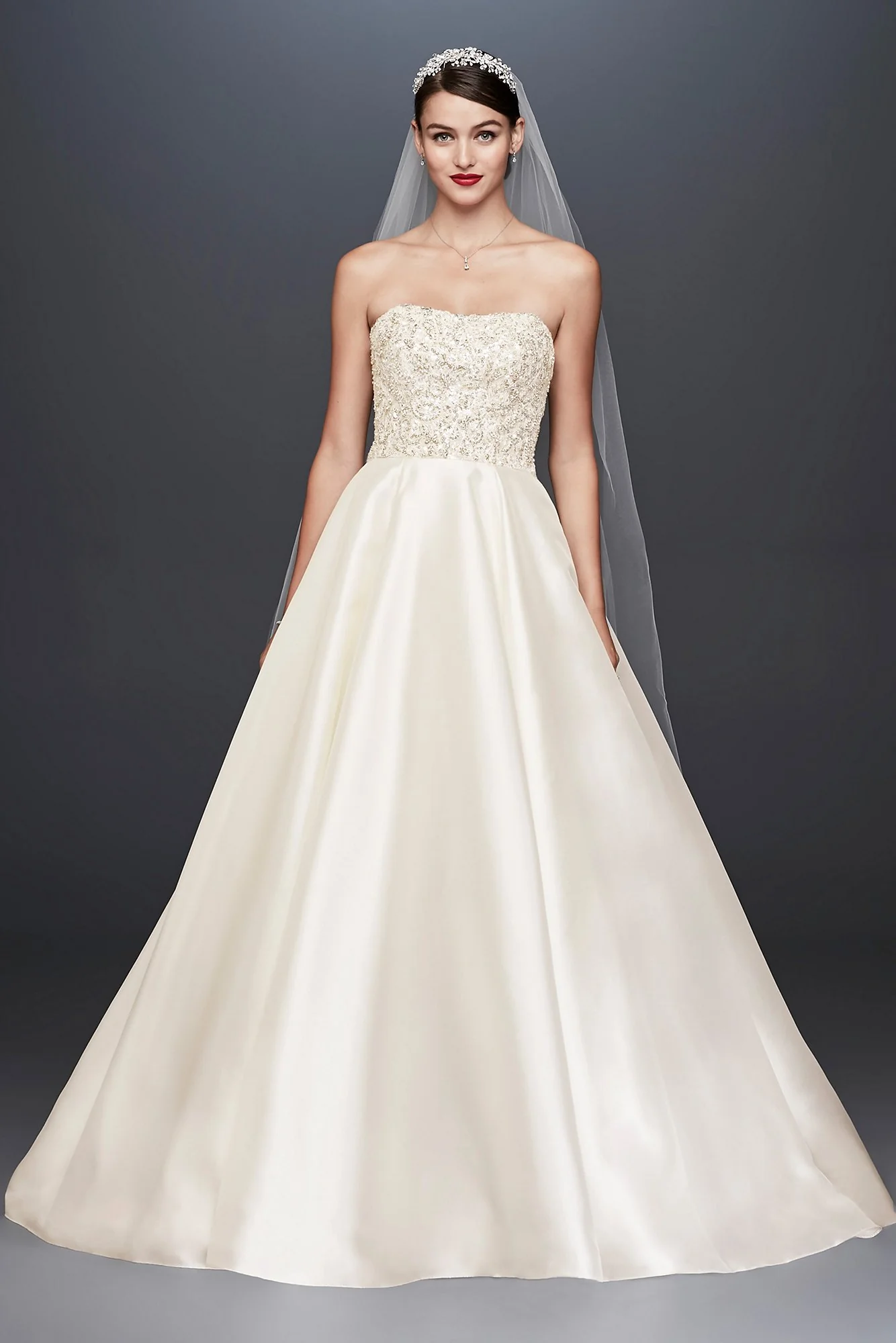 As-Is Crystal Encrusted Mikado Ball Gown