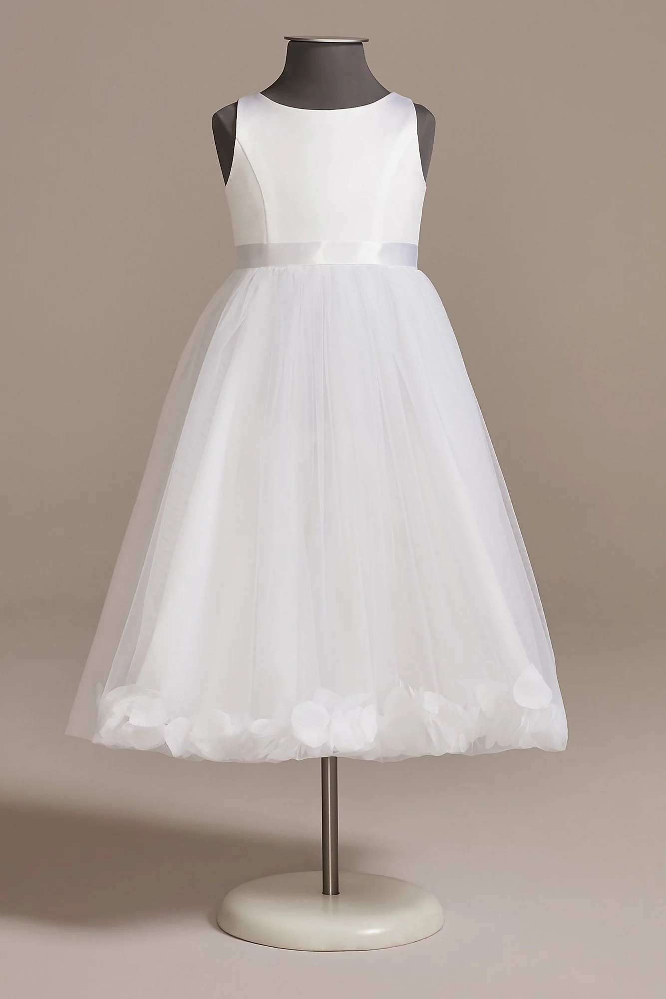As Is Flower Girl Dress with Colored Petals - Image 3