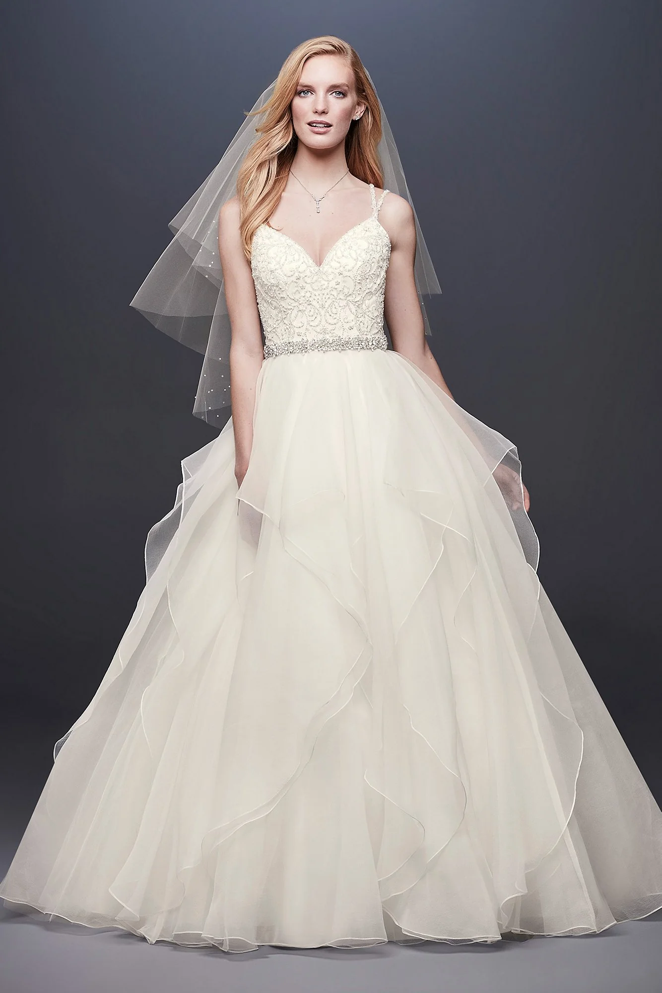 As-Is Garza Ball Gown Wedding Dress with Straps
