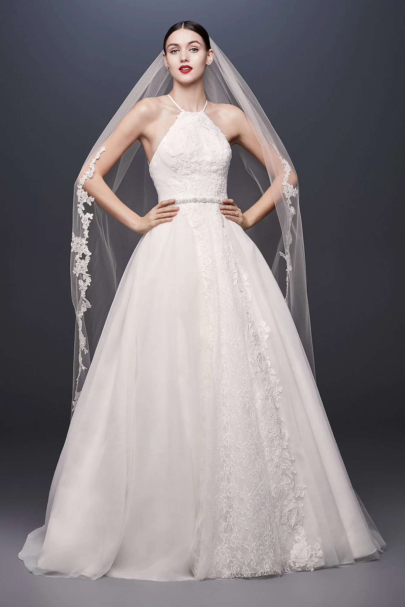 As-Is Halter-Tie Tulle Ball Gown Wedding Dress - Image 2