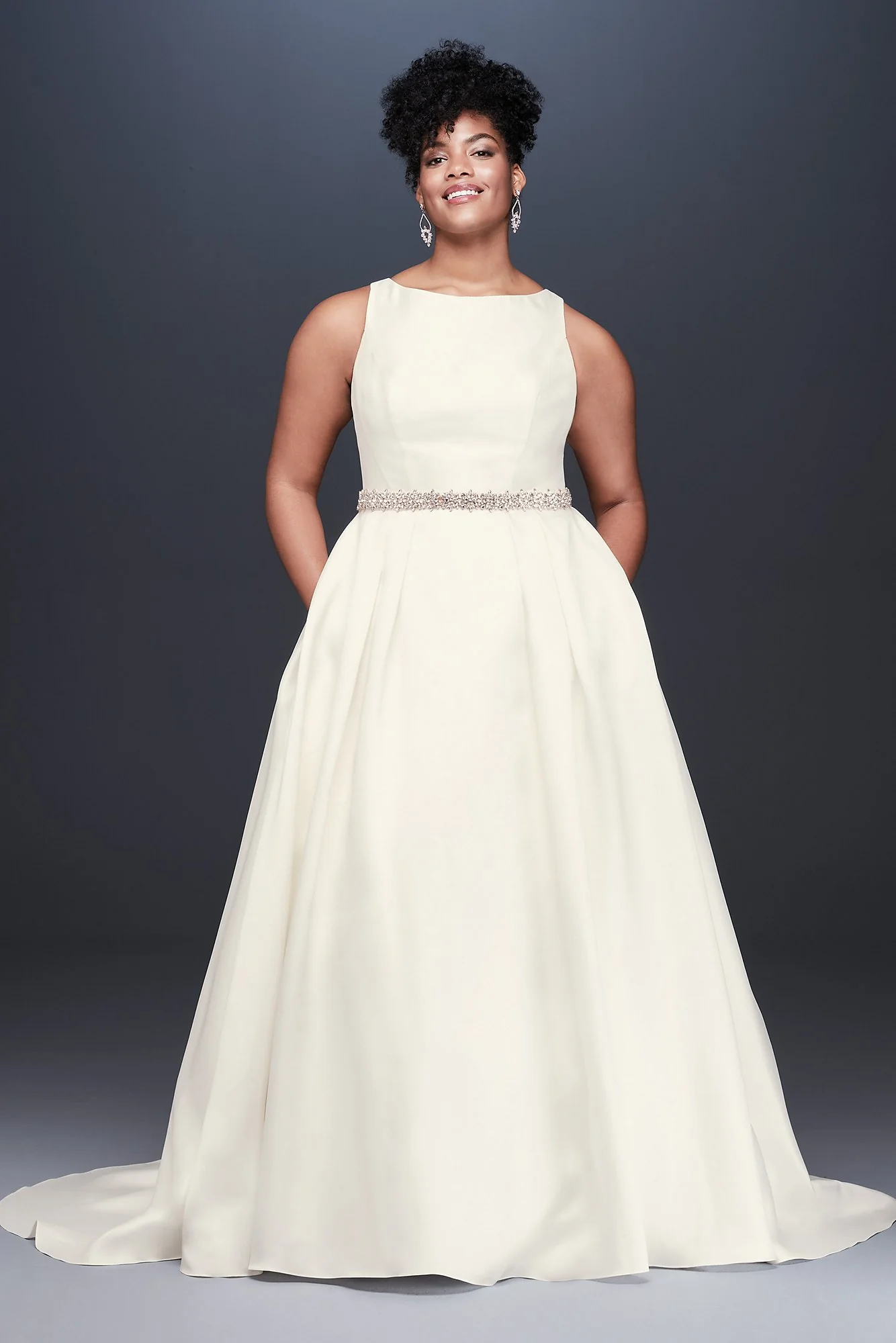 As-Is High-Neck Plus Size Ball Gown Wedding - Image 2