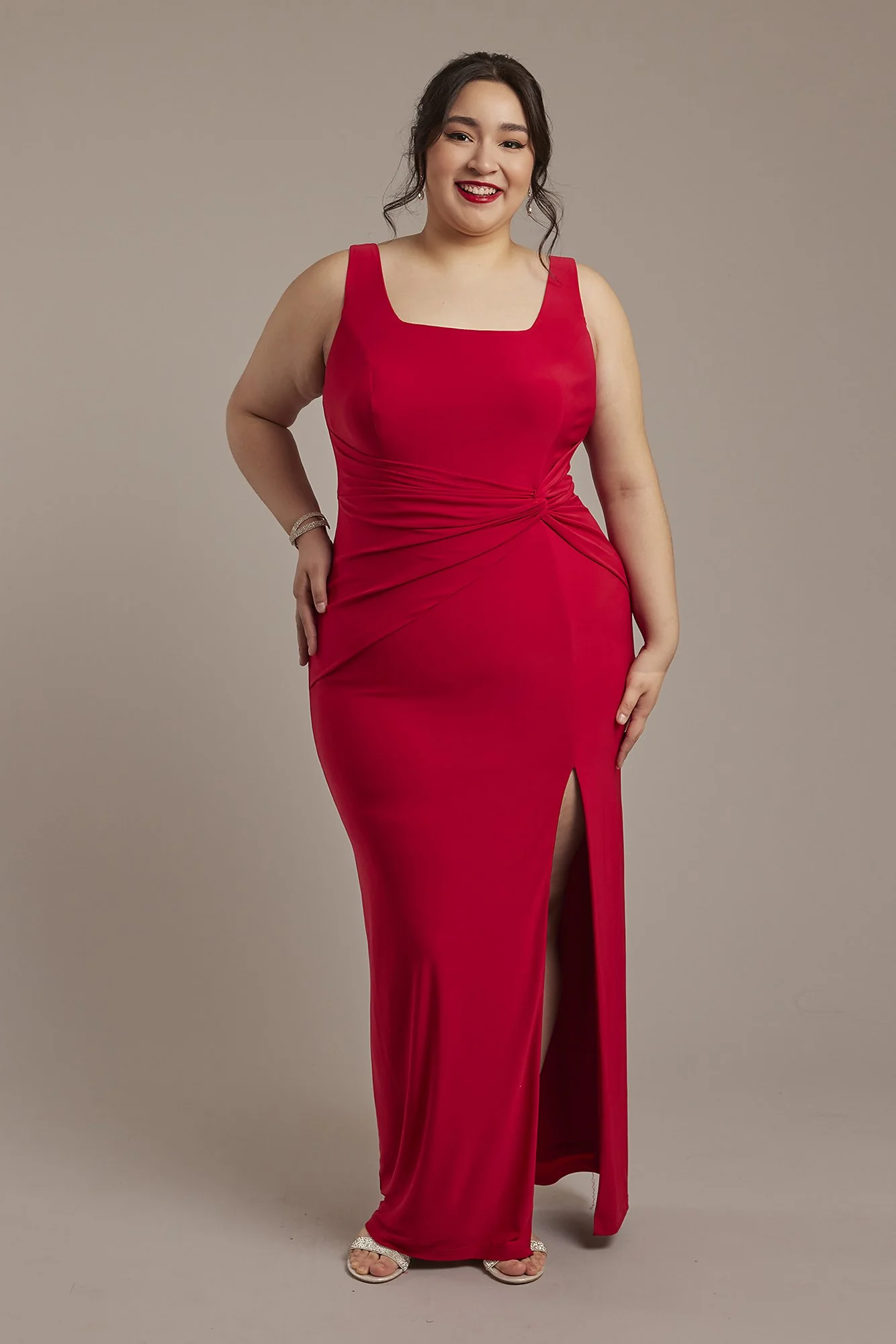 As Is Jersey Knotted Tank Sheath Dress