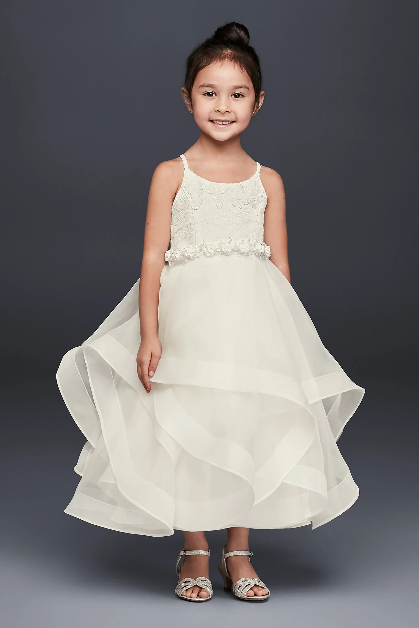 As-Is Lace and Tulle Flower Girl Dress - Image 3