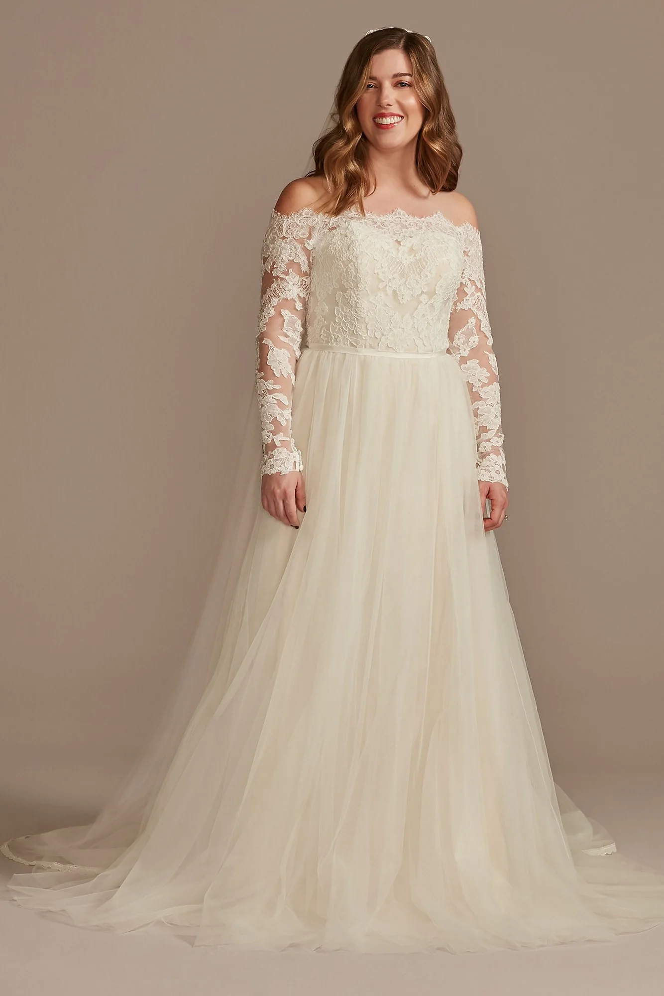 As Is Lace Applique Off Shoulder Wedding Dress - Image 2