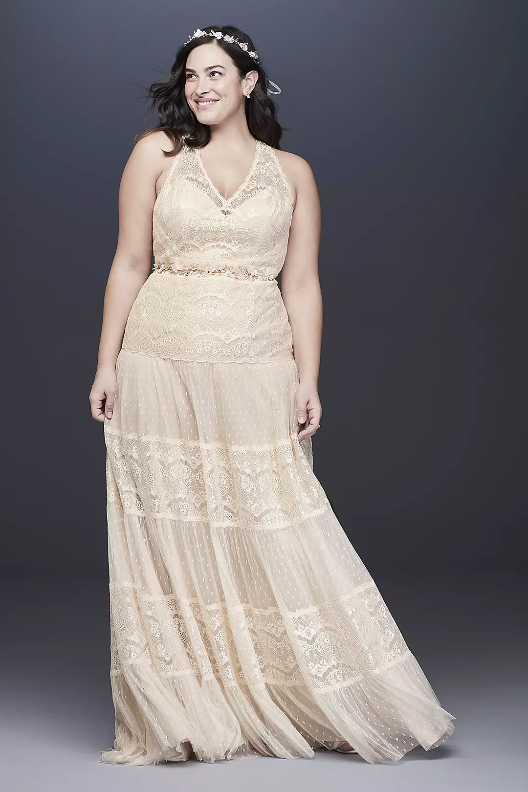 As Is Lace Plus Size Wedding Dress - Image 2
