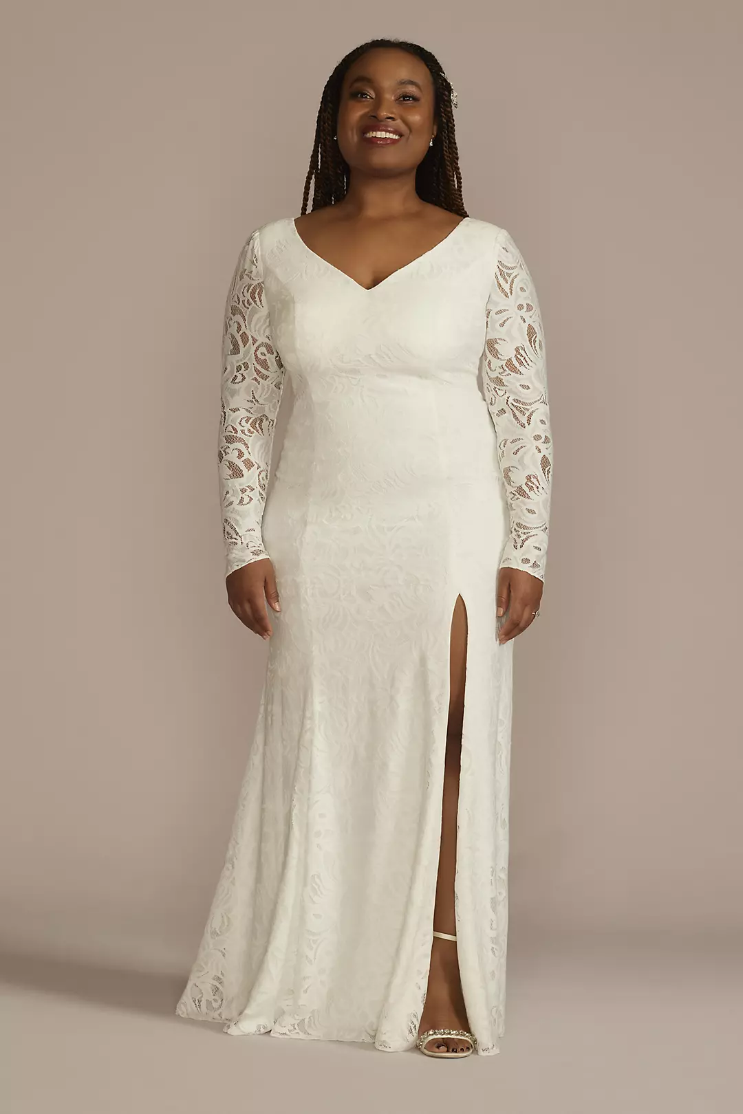As Is Lace Scoop Back Sheath Wedding Dress