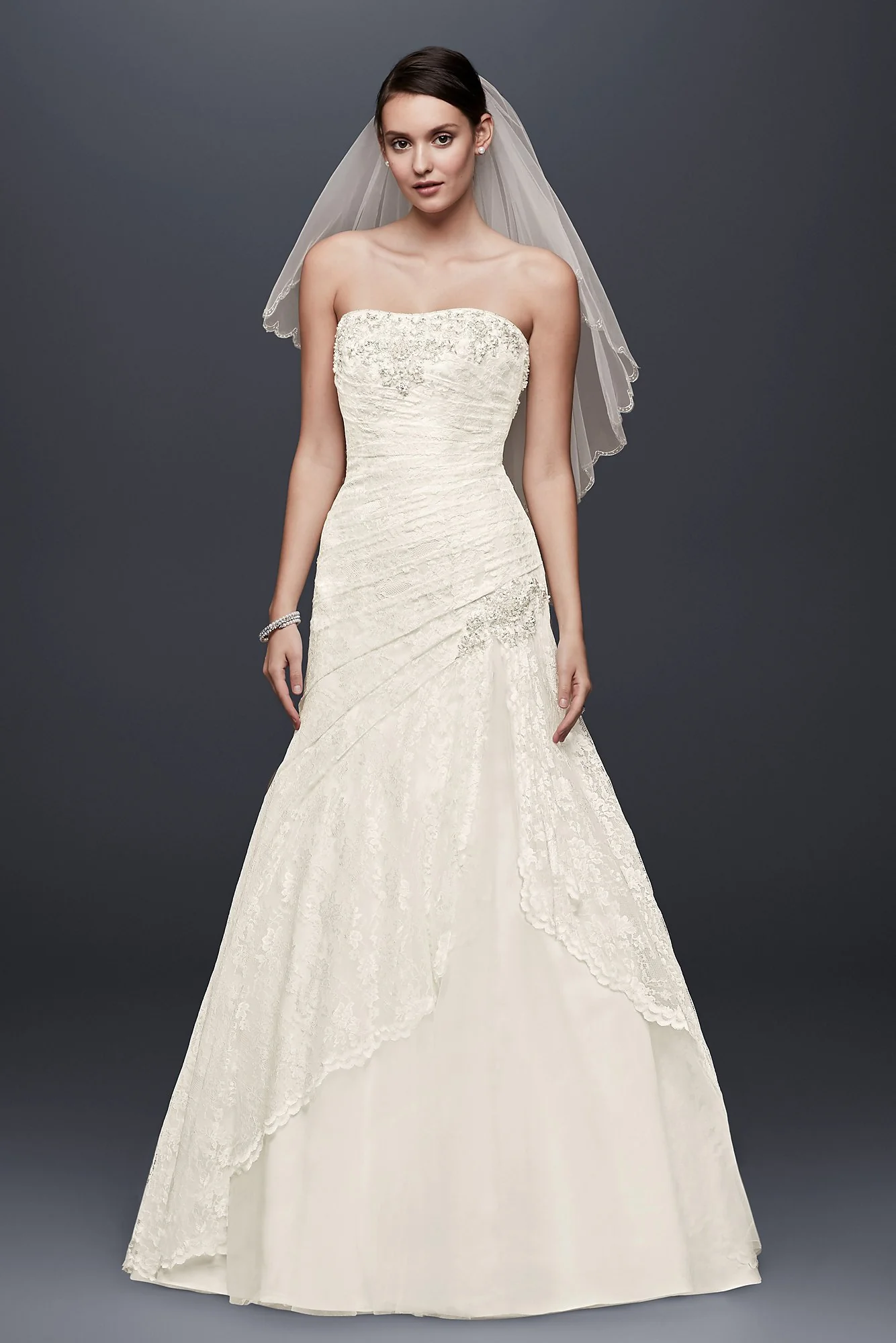 As Is Lace Wedding Dress with Side Split Detail