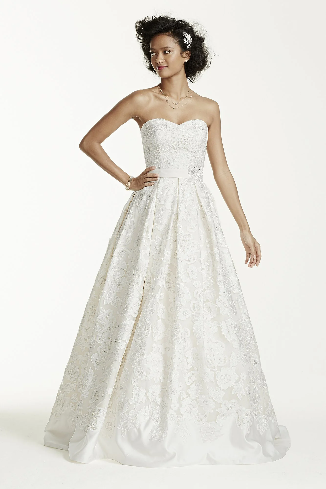 As-Is Laser Cut Organza Wedding Dress