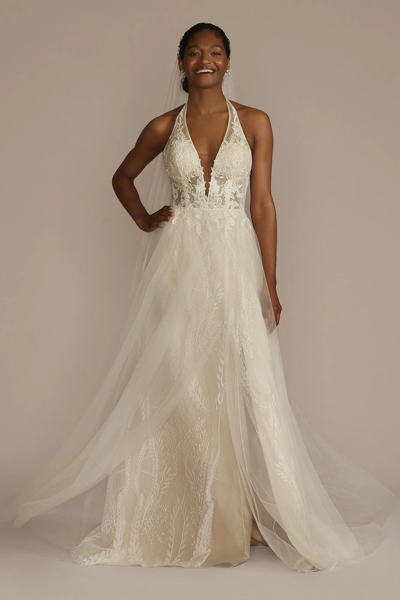 As Is Long Sleeve Lace Chiffon Wedding Dress