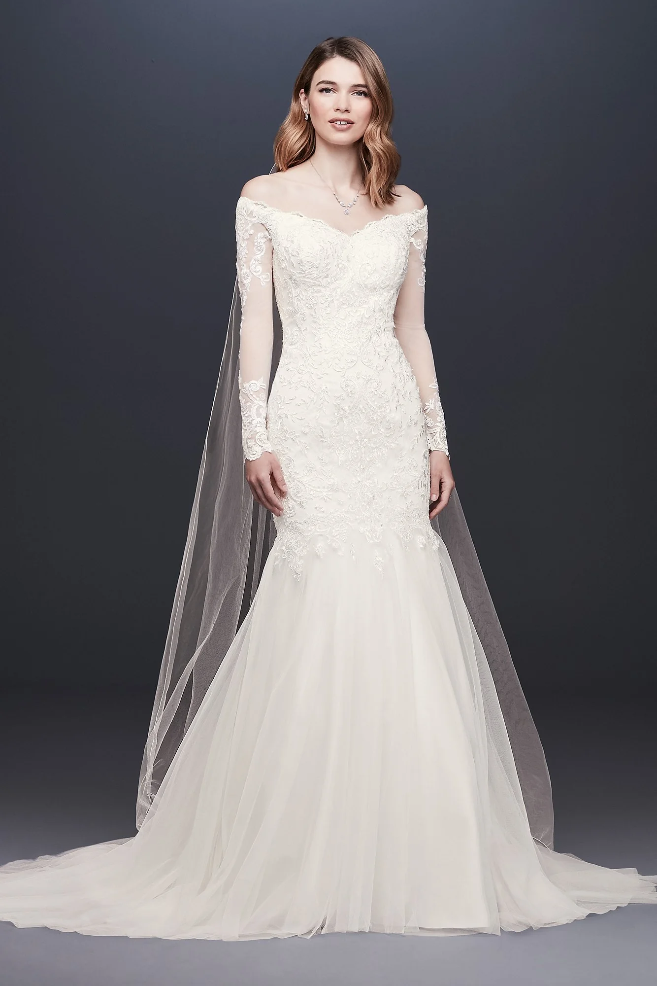 As-Is Long Sleeve Petite Wedding Dress