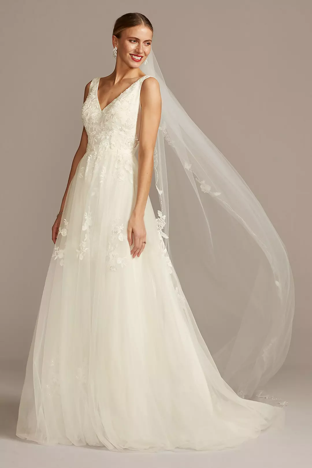 As Is Mikado and Tulle Ball Gown Wedding Dress - Image 2
