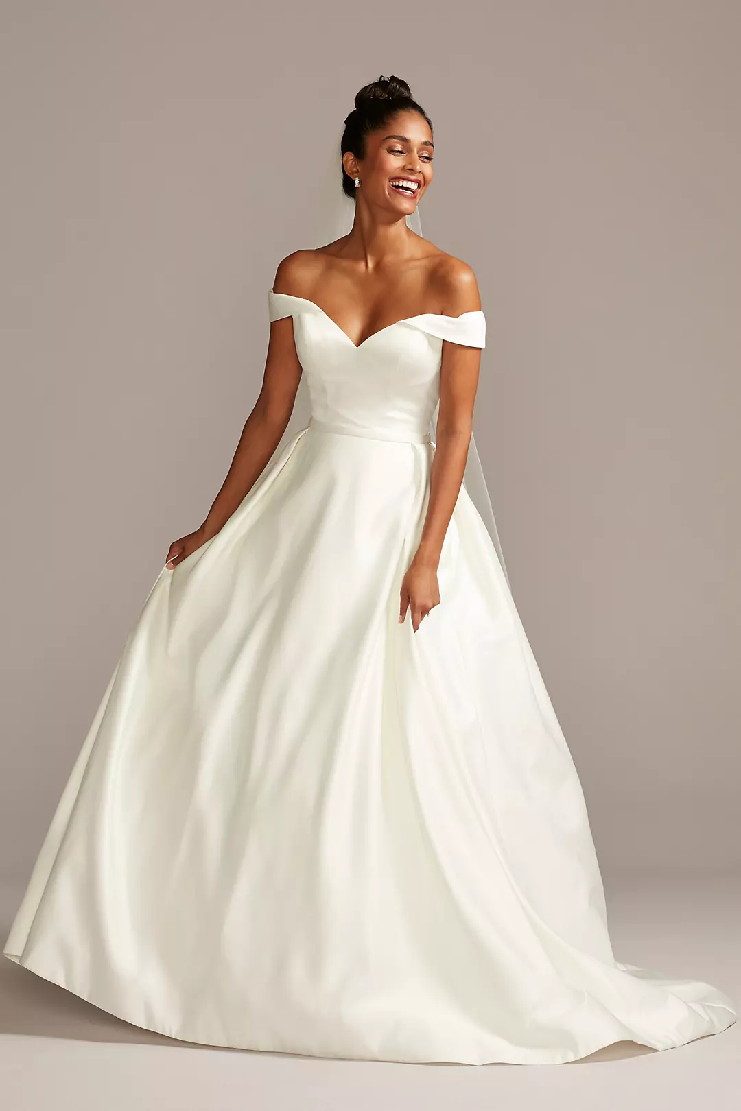 As Is Off the Shoulder Ball Gown Wedding Dress - Image 2