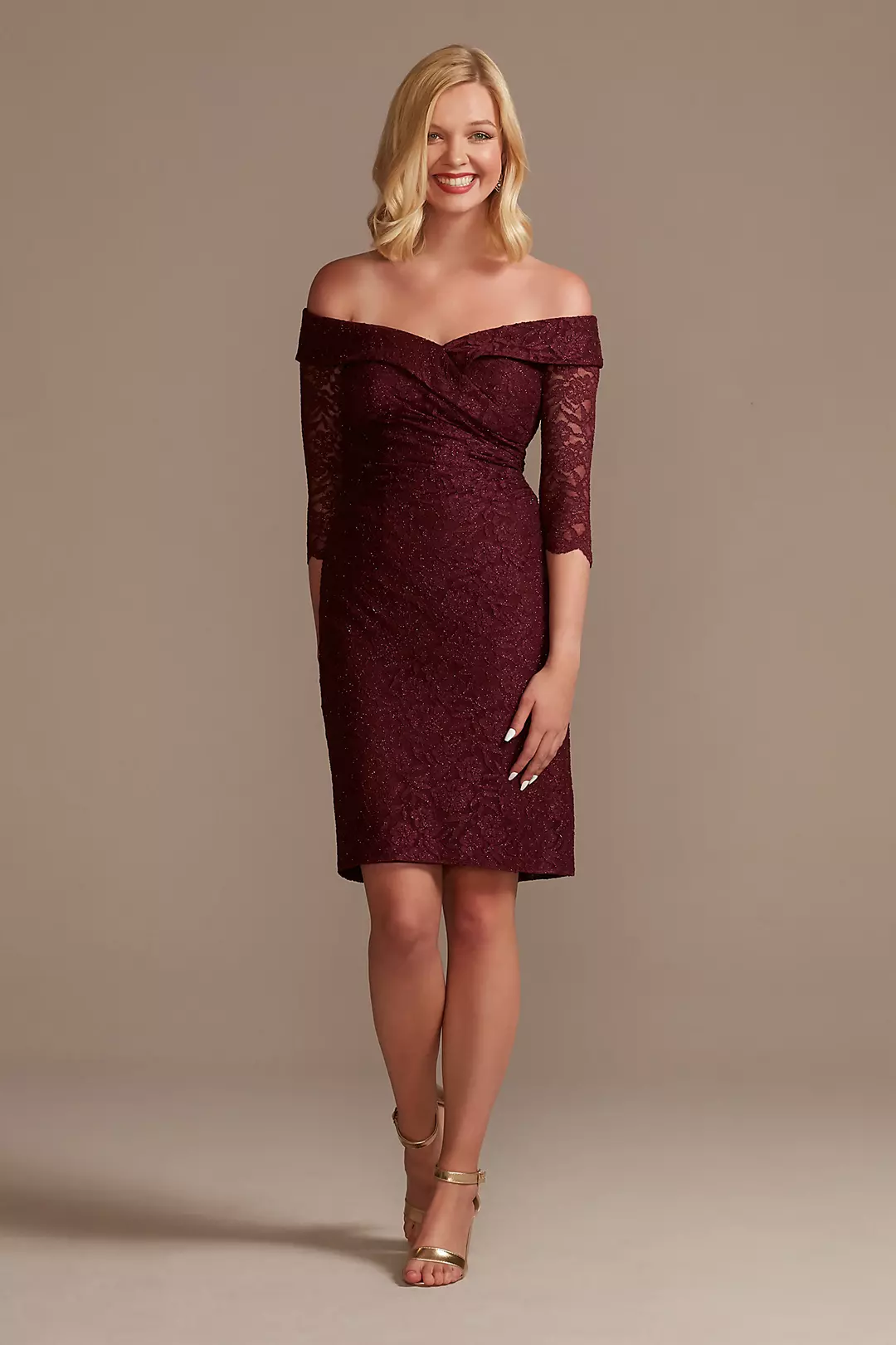 As Is Off-the-Shoulder Knee Length Lace Dress - Image 2