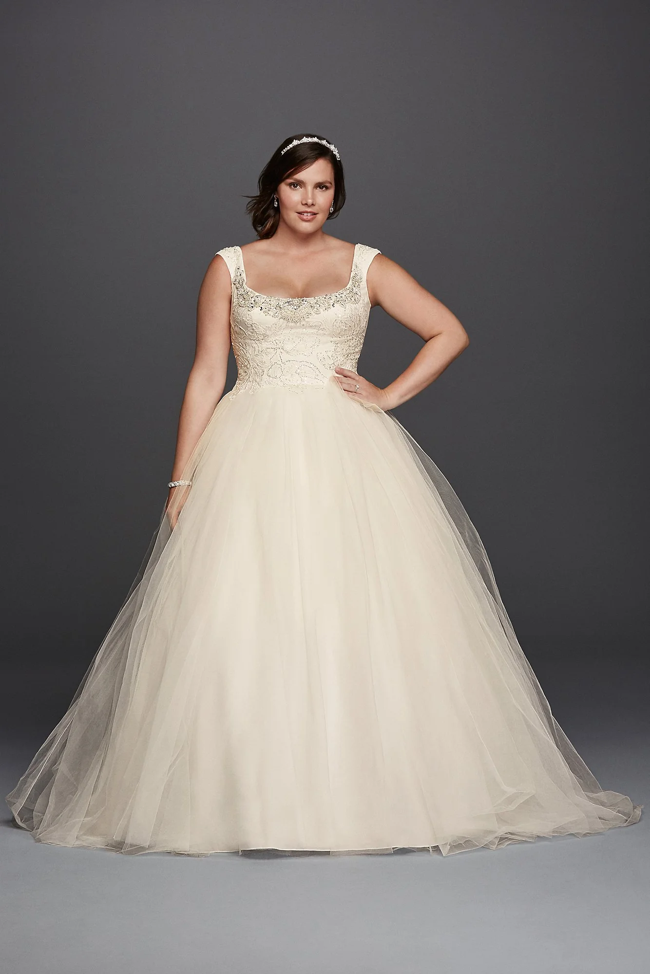 As-Is Off the Shoulder Lace Wedding Dress - Image 3