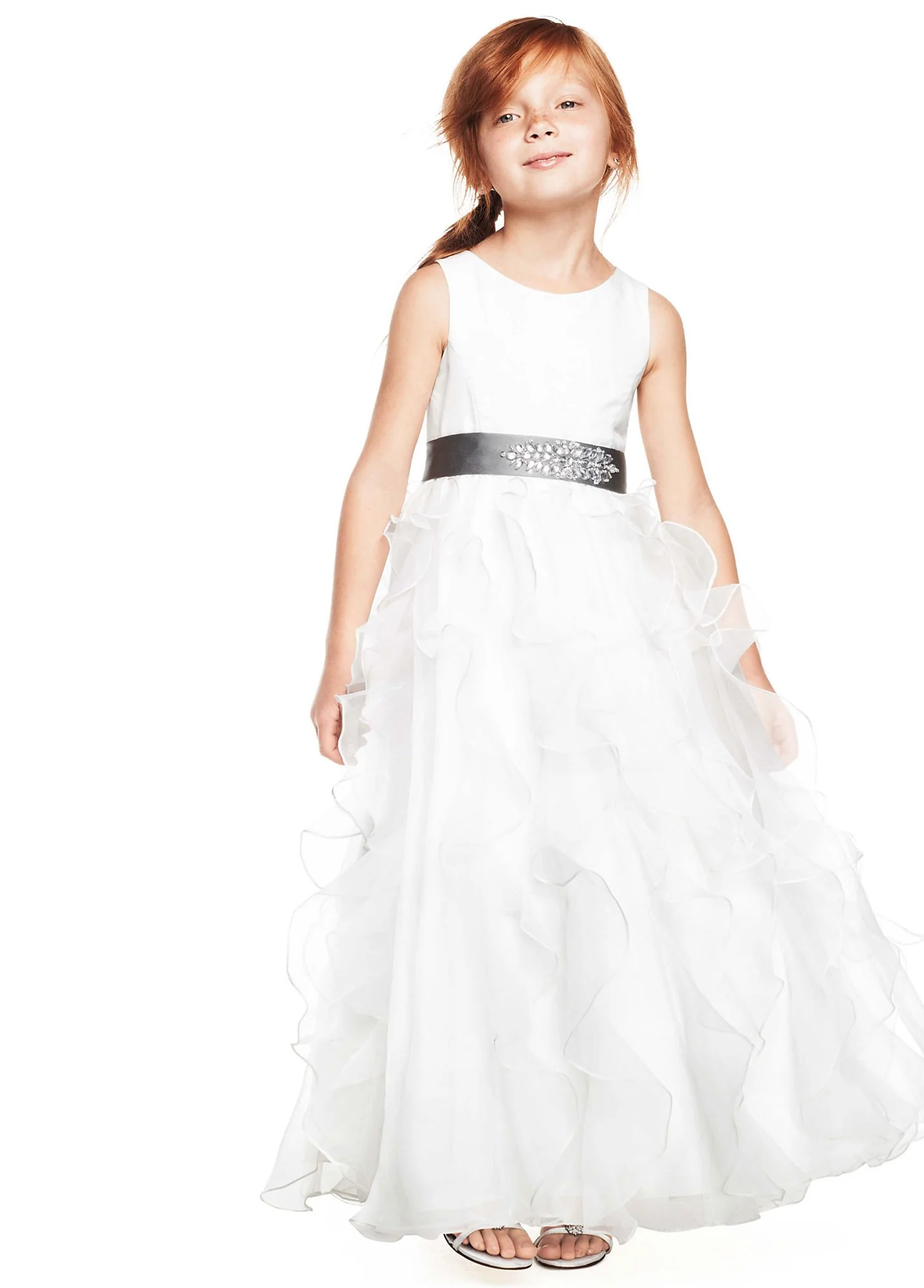 As-Is Organza Dress with Ruffled Skirt
