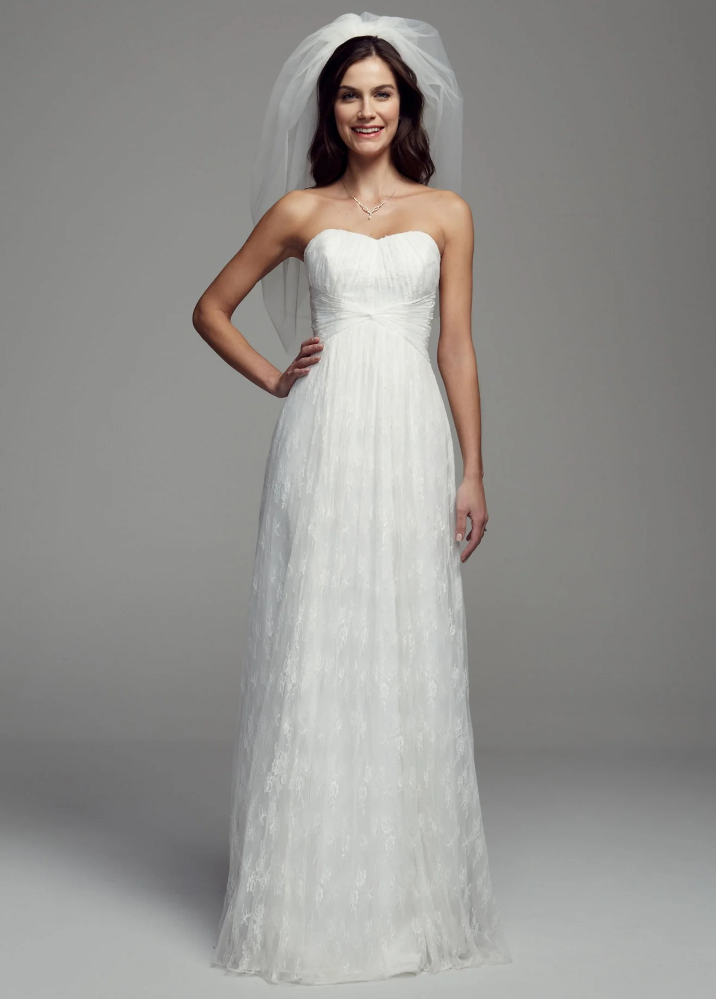 As-Is Organza Mixed Metallic Lace Ball Gown - Image 2