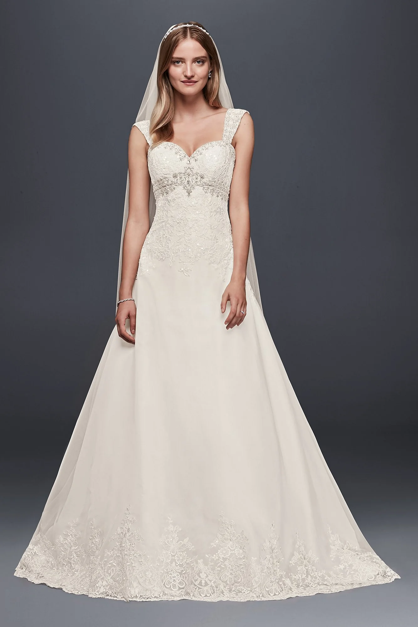 As-Is Organza Wedding Dress with Removable Straps