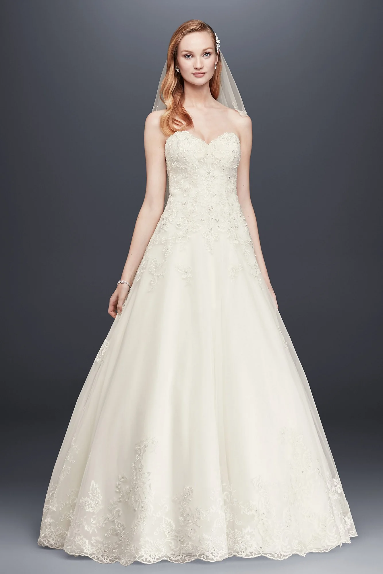 As-Is Petite Beaded Ball Gown Wedding Dress - Image 3