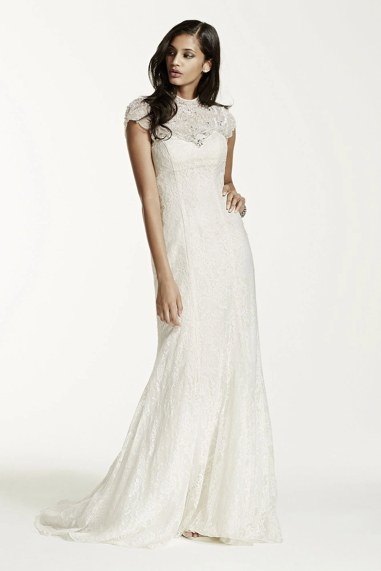 As-Is Petite Lace Sheath Gown - Image 3