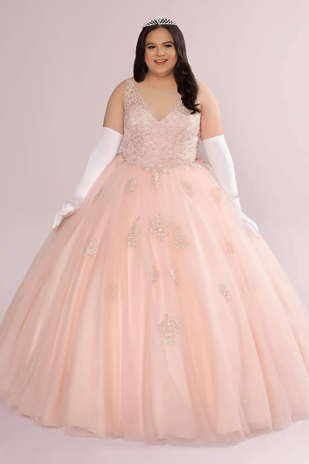 As Is Plus Fairytale Ball Gown with Lace Applique - Image 4