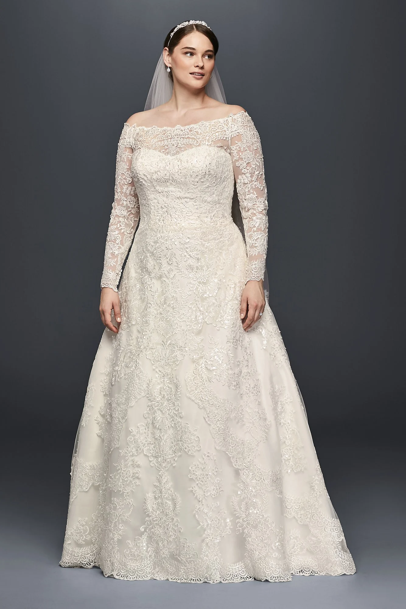 As-Is Plus Size Lace A-Line Wedding Dress