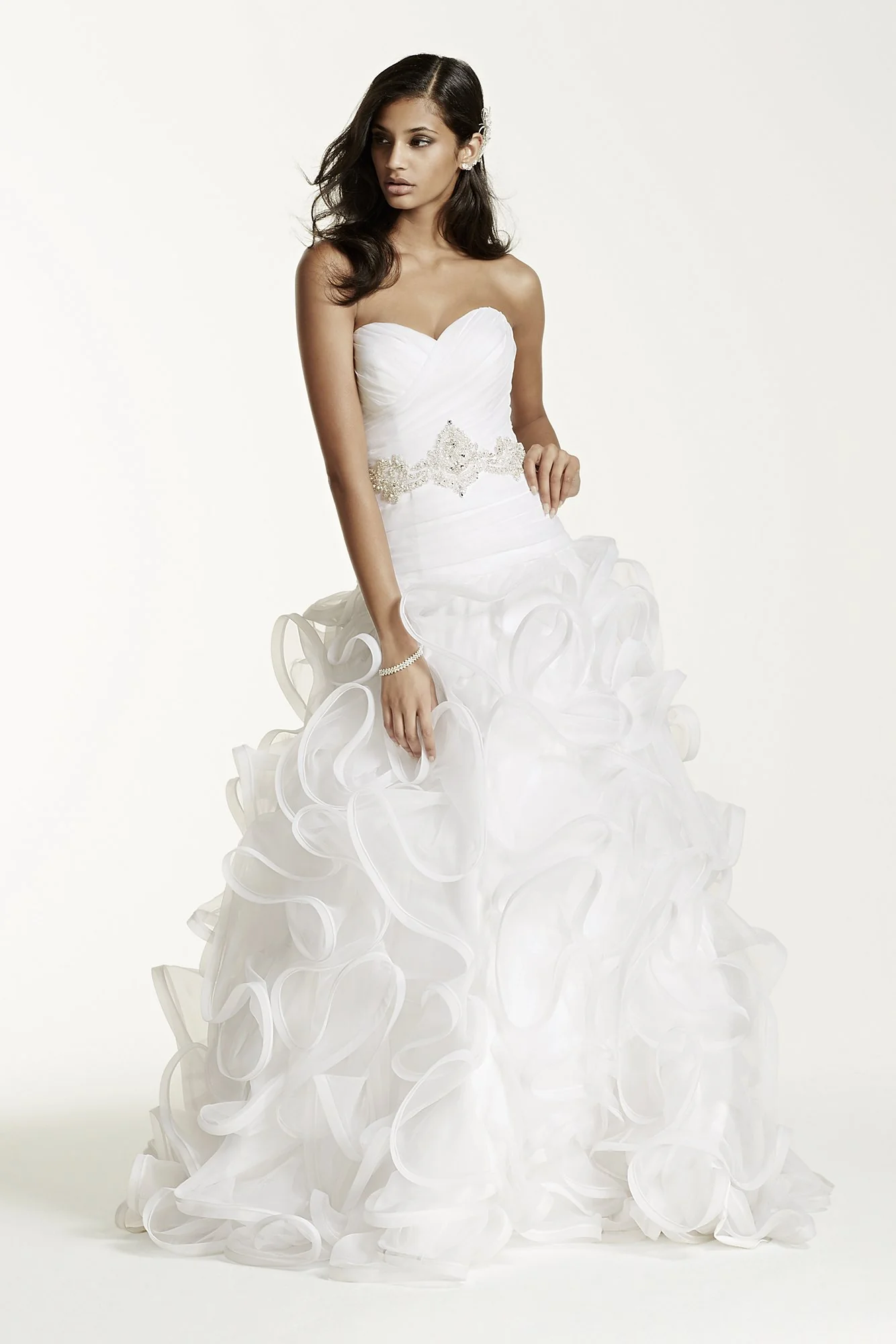 As-Is Plus Size Ruffled Skirt Wedding Gown - Image 2